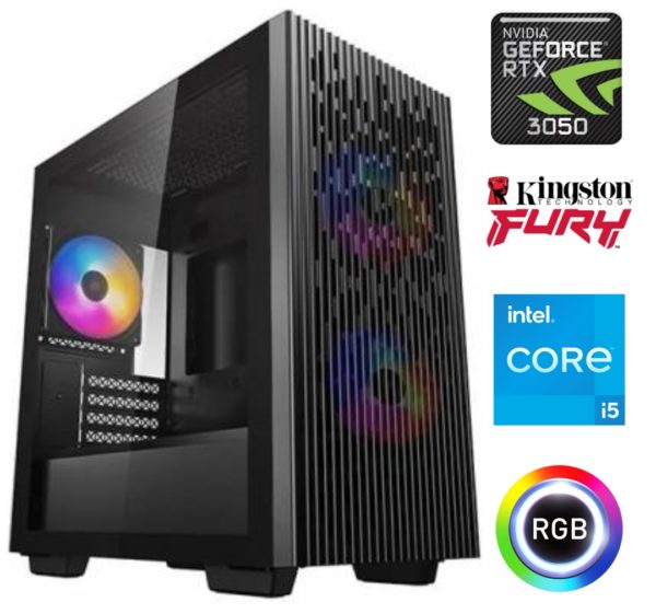 Equipo Gamer Core i5 13400F, 16GB, 1TB NVMe, RTX 3050 6GB