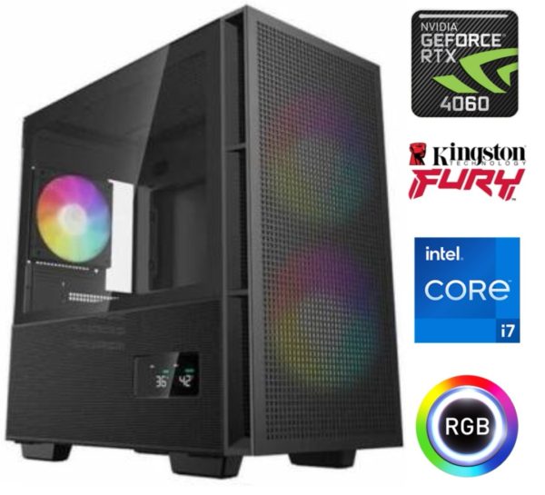 Equipo Gamer Core i7 14700F, 32GB, 1TB NVMe, RTX 4060 8GB