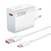 Cargador De Pared 1 Usb A Xiaomi Bhr9956eu 33w Cable Usb C