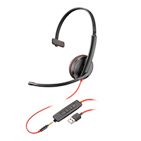 Auriculares Cableados USB A 3,5mm HP Blackwire 3215 28mm